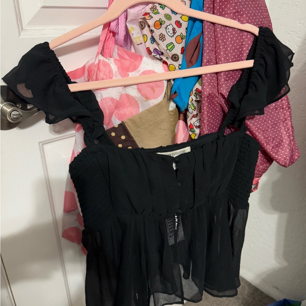 Urban Outfitters Black Sheer top